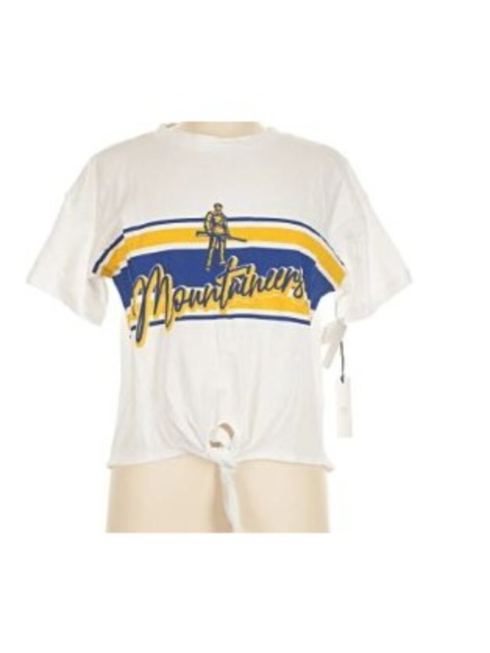 NWT WV Mountaineers Women's Tie-Front T-Shirt